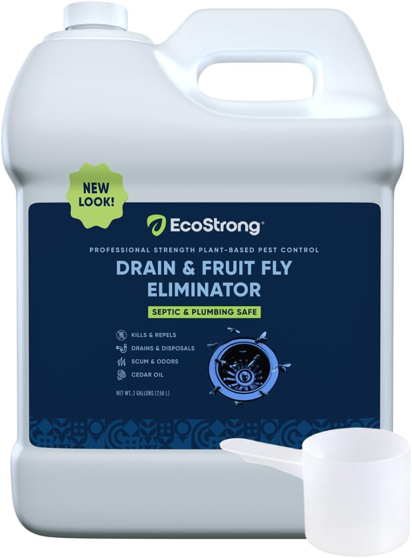 Fruit Fly Drain Treatment | Drain Fly Eliminator | All-Natural, Eliminates Gnats, Sewer Flies and More - Works in All Drains - 1 Gallon