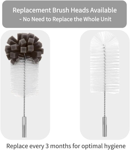 Electric Bottle Cleaner Pro, 11 in 1 Baby Bottle Brush with Drying Rack, Sponge Brush, Silicon Brush, Formula Mixer, Nipple Brush, Soap Dispenser, Microfiber Cleaning Cloth Included