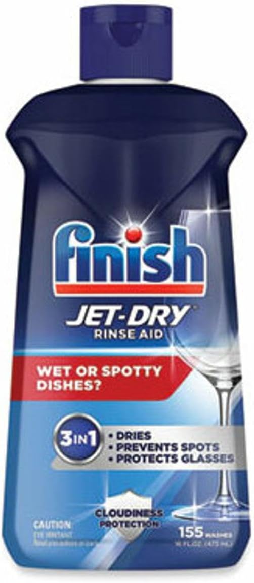 Finish Jet Dry Dishwasher Rinse Aid 16 oz ( Pack of 12)