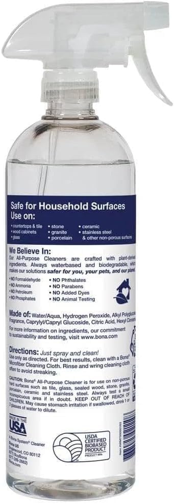 Bona All-Purpose Cleaner - Lavender White Tea Scent - 24 fl oz - Household Cleaner Cuts Through Tough Grease & Grime - Safe for Household Surfaces