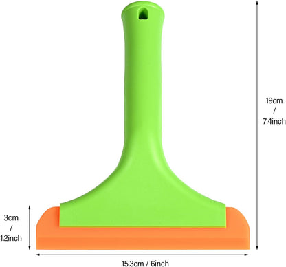 Gomake Small Silicone Squeegee Window Shower Squeegee Tool,Auto Water Blade for Car Windshield, Window, Mirror, Glass Door,Bathroom