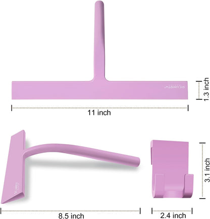 Shower Squeegee for Glass Doors, RICHMIRTH 11" Inch Width Silicone Rubber Blade Squeegee Window Cleaner Tool Squeegee for Shower Glass Doors Bathroom