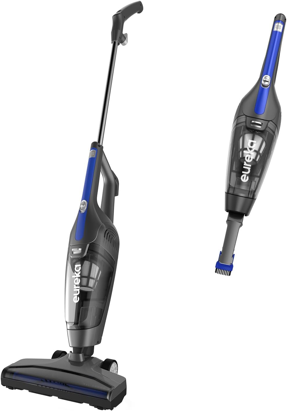 Eureka Blaze Stick Vacuum Cleaner, Powerful Suction 3-in-1 Small Handheld Vac with Filter for Hard Floor Lightweight Upright Home Pet Hair, Dark Black