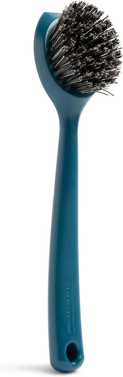 Full Circle Clean Ocean Small Grout Brush, Tough Bristles, Cleans Crevices, Sustainably Made 100% From Recycled Ghost Fishing Nets, Safe for Nonstick