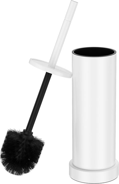 Toilet Brush and Holder Set: 304 Stainless Steel Heavy Duty Toilet Bowl Brush and Holder with Removable Inner Bowl and Splash Protection, Modern Long Handle Bathroom Cleaning Tool