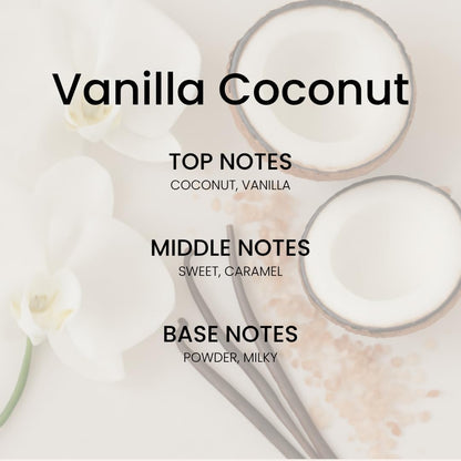 Vanilla Coconut Room Spray – 5.07 oz Scented Air Freshener Spray for Home, Office, Kitchen & Bathroom Odor Eliminator – Long-Lasting Linen Spray for Bedding, Pillows & Fabrics – Essential Oil Spray
