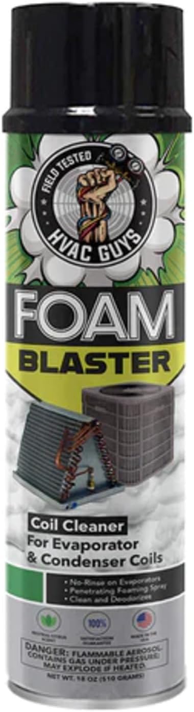 Leak Saver Foam Blaster AC Coil Cleaner for AC Unit 3-Pack | No Rinse Formula for Evaporators & Condensers | Neutral Citrus Scent