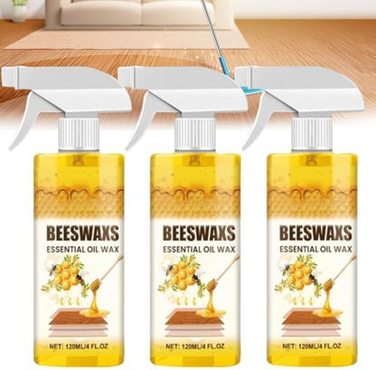 Beeswax Essential Oil Wax,Beeswax Furniture Polish Spray,Beeswax Essential Oil for Wood,Beeswax Oil for Wood,for Floors and Furniture (2PC)