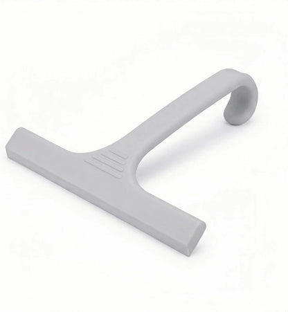 Silicone Shower Squeegee - All-in-One Design with Built-in Hook, 10 Inch Streak-Free Bathroom and car Cleaner for Glass Doors, Mirrors, Windows, Tiles Purple