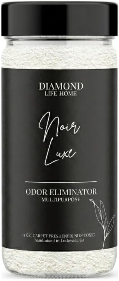 Home Noir Luxe Carpet Deodorizer Powder - Natural Odor Eliminator for Carpet, Upholstery, Pet Urine - Pet-Friendly - Black Plum, Sea Salt & Ozone Scent, Spring Cleaning