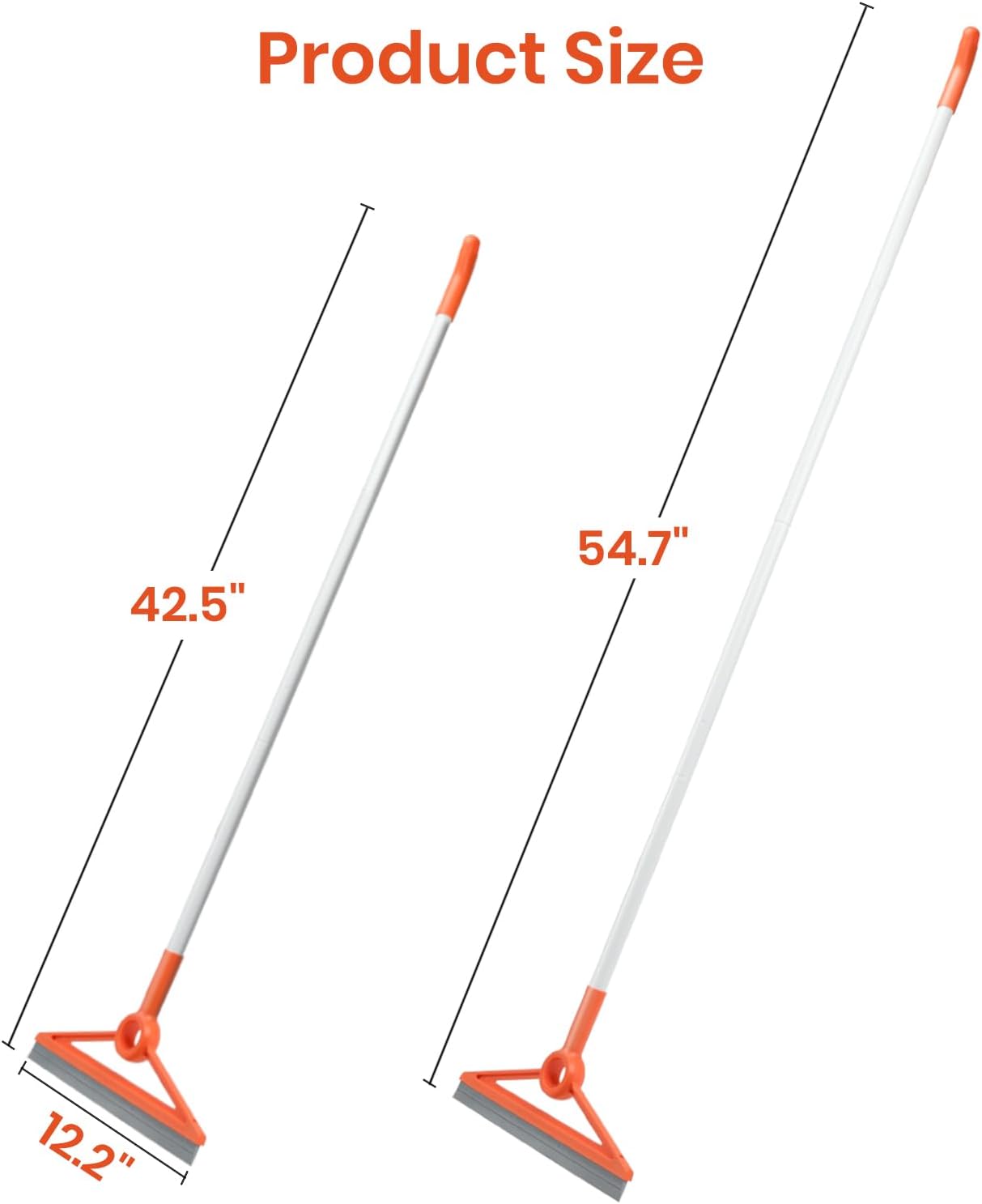 MAVRIZ Air Broom for Dust, Hair, Liquids, Silicone Broom with Removable Rubber Strip and Brooms Bristle, Multifunctional Floor Squeegee for Indoor Cleaning