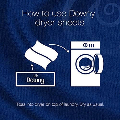 Downy Calm Mega Dryer Sheets, Large Fabric Softener Sheets for Laundry , Static Guard & Softness Boost, Laundry Dryer and Fabric Sheets, 180 Count