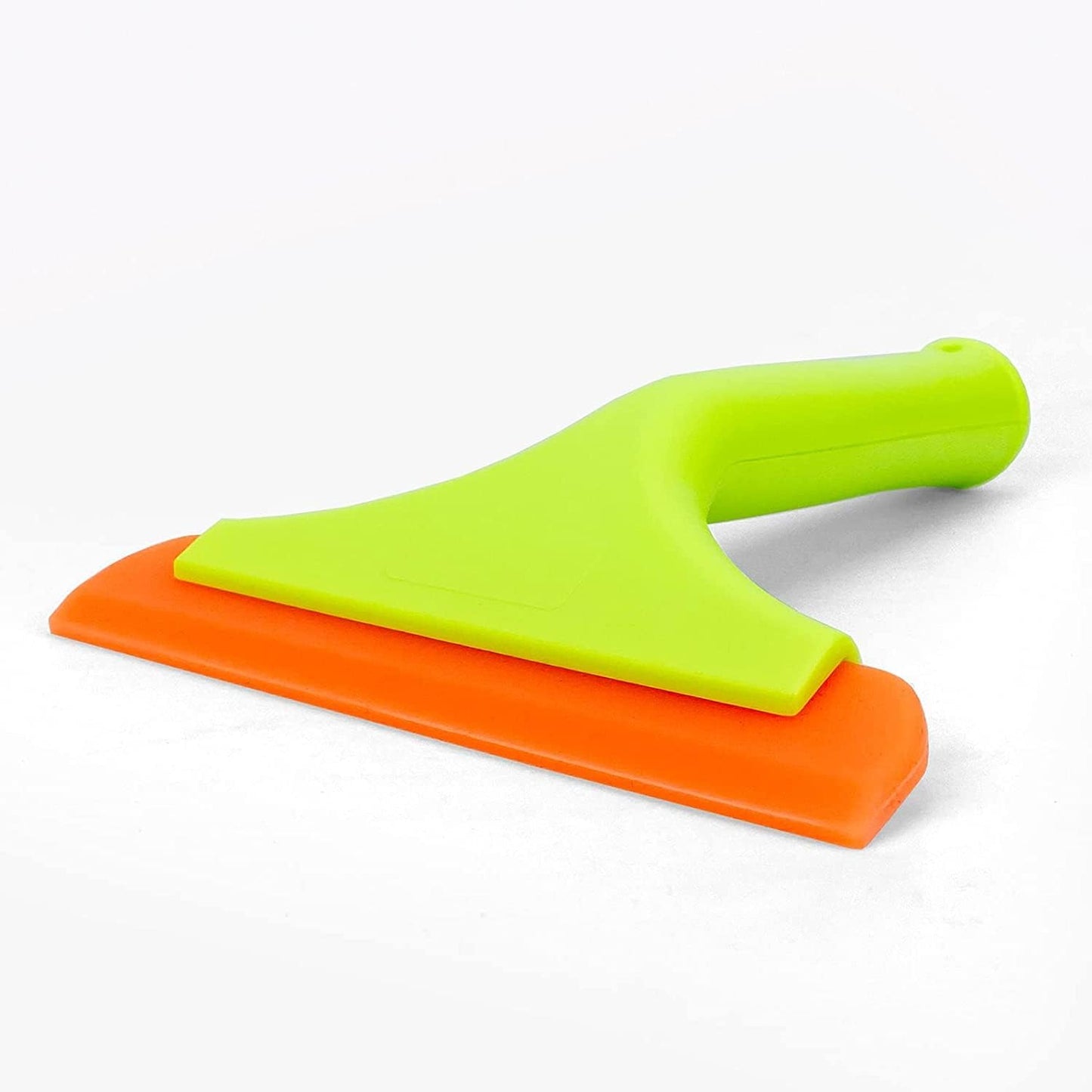 Super Flexible Silicone Squeegee, Auto Water Blade, Water Wiper, Shower Squeegee, 5.9'' Blade and 7.5'' Long Handle, for Car Windshield, Window, Mirror, Glass Door, Grey Black