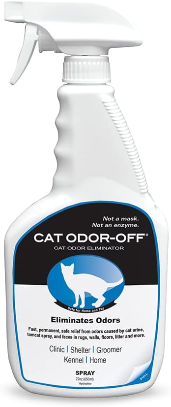 Thornell Cat Odor-off: Cat Spray Odor Eliminator - Fresh Scent Pet Odor Eliminator for Home - Pet Urine Odor Eliminator Spray, 22oz