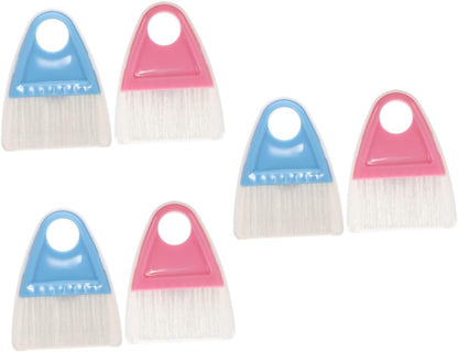 Mini Broom and Dustpan Set 2 Pieces Compact Desktop Cleaning Tools with Flexible Bristles for Pet Hair Household Debris and Car Interior Cleaning
