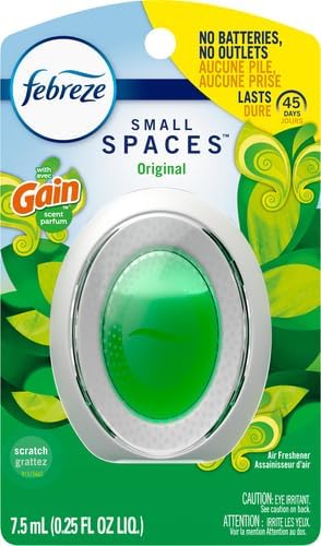 Febreze Bathroom Air Freshener, Odor-Fighting, Plug In Alternative, Air Fresheners for Small Spaces in Home, Bathroom, Kitchen, & Closet, Pet & Litter Box Odor Fighter, Gain Original Scent, 4ct
