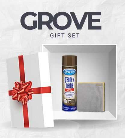 Sprayway Granite and Marble Cleaner 19 oz Spray Bundle with Microfiber Cloth – Cleans and Polishes Natural Stone Surfaces – Granite Countertop Cleaner – Gift Set (2 Items)