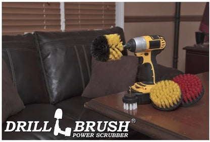 Nylon Drill Brush Attachment Set for Bathroom Cleaning - Power Scrubber Brush Kit for Bathtub, Shower, Tile, and Grout - All-Purpose Household Cleaning Brushes for Drill - Electric Grout Cleaner Kit
