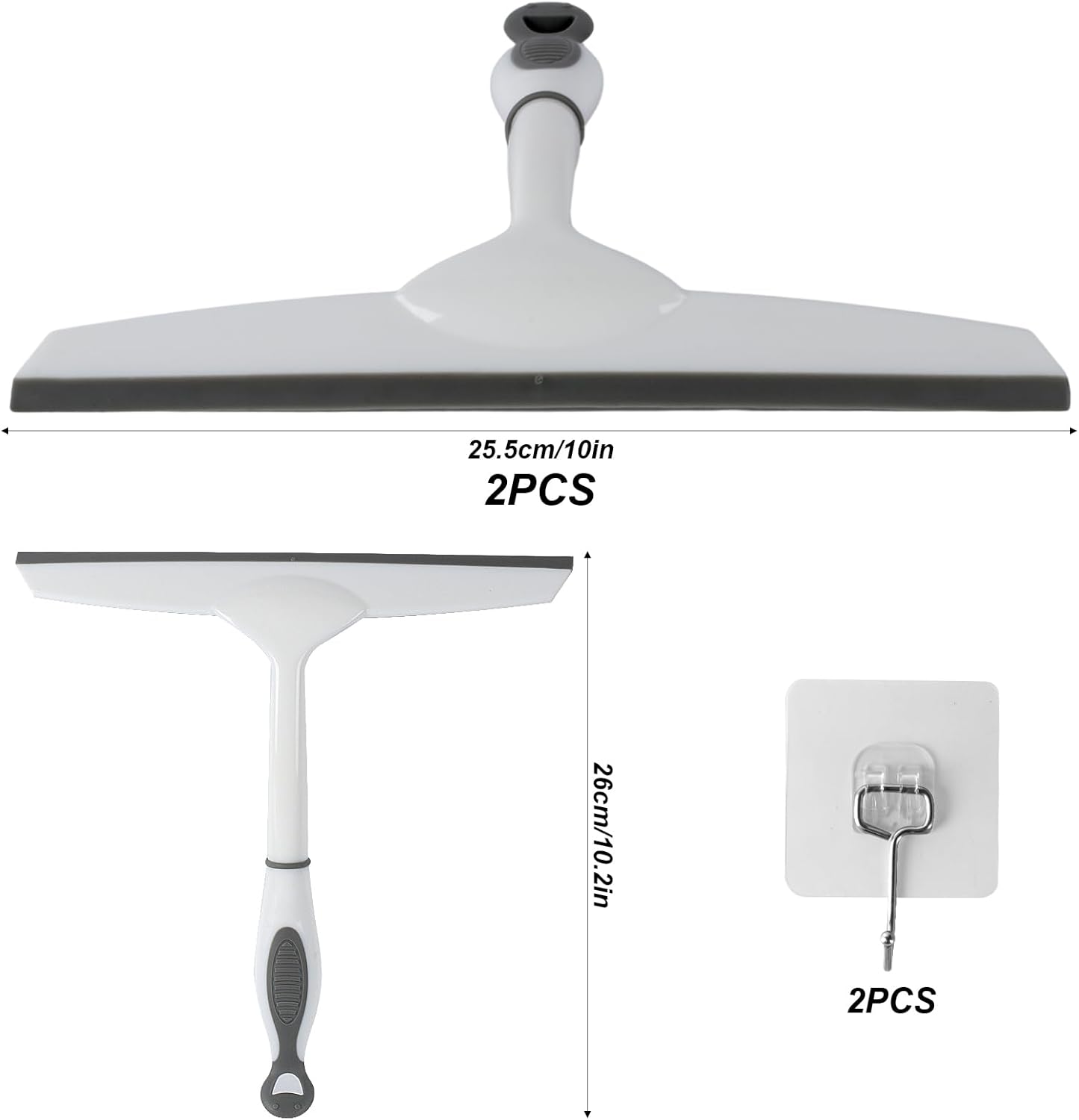 6 Pcs Shower Squeegee for Shower Glass Doors,Car Window Windshield Mirror Tile Cleaner Cleaning Wiper Squeegees Tool with Hook, Window Cleaning Shower Glass Squeegees