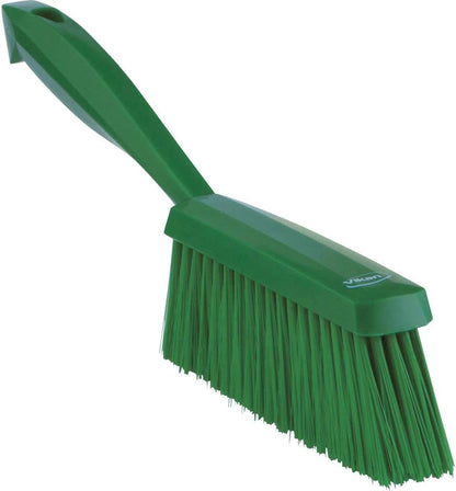 Vikan 45871 Bench Cleaning Brush, Polypropylene/Polyester Soft Bristle Dustpan Brush & Sweeper With Handle, 14-Inch, Pink