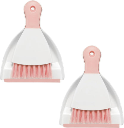 NACENA Mini Dustpan and Brush Set 2 Pack, Small Broom and Dustpan Set Dust Pan and Mini Hand Broom Dustpan and Broom Combo Compact for Home Table Keyboards Sofa Kitchen, Blue