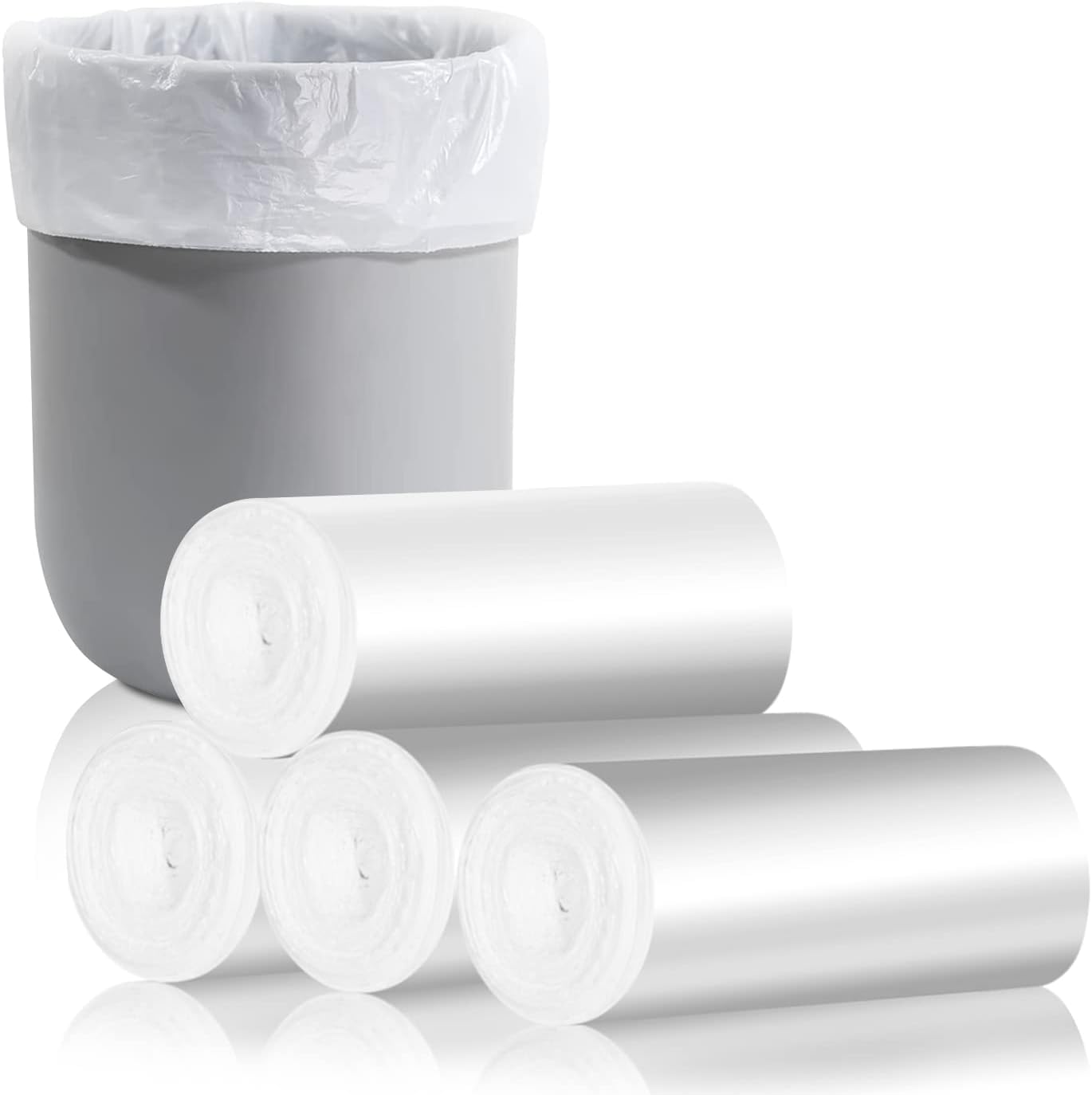 CHARMOUNT 4 Gallon Trash Bag - Unscented 4 Gallon Garbage Bags for Bathroom, Kitchen, Bedroom, 105 Count (15 Liter) …