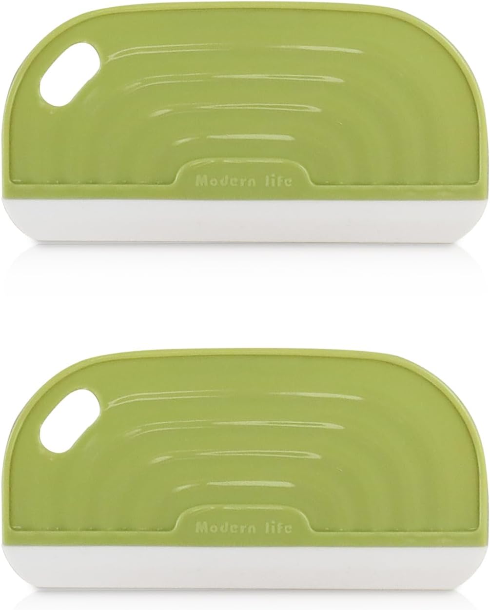 2 PCS Small Handhold Squeegee for Household, Mini Size Silicon Cleaning Scraper with Hanging Design, Water Wiper Scraper for Cleaning Glass Mirror Bathroom Kitchen Countertop (2 pcs, Green)
