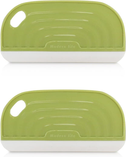 2 PCS Small Handhold Squeegee for Household, Mini Size Silicon Cleaning Scraper with Hanging Design, Water Wiper Scraper for Cleaning Glass Mirror Bathroom Kitchen Countertop (2 pcs, Green)
