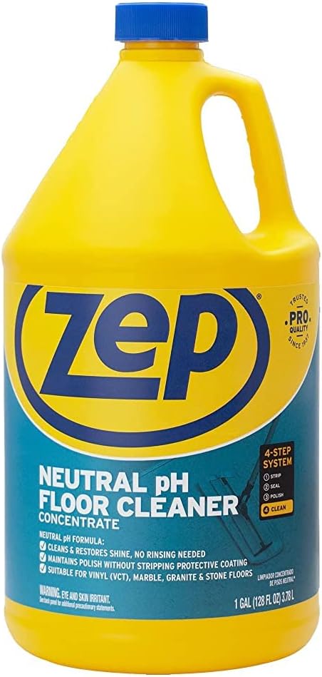 Zep Neutral PH Industrial Floor Cleaner - 1 Gallon - ZUNEUT128 - Concentrated Pro Trusted All-Purpose Floor Cleaner