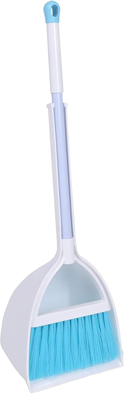 Mini Broom and Dustpan, Home Kitchen Sweeping for Kids(White+Gray)
