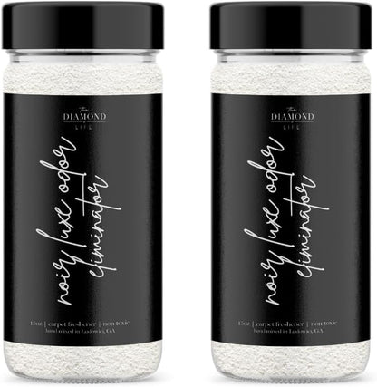Home Noir Luxe Carpet Deodorizer Powder - Natural Odor Eliminator for Carpet, Upholstery, Pet Urine - Pet-Friendly - Black Plum, Sea Salt & Ozone Scent, Spring Cleaning