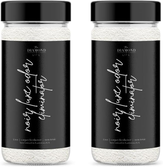 Home Noir Luxe Carpet Deodorizer Powder - Natural Odor Eliminator for Carpet, Upholstery, Pet Urine - Pet-Friendly - Black Plum, Sea Salt & Ozone Scent, Spring Cleaning