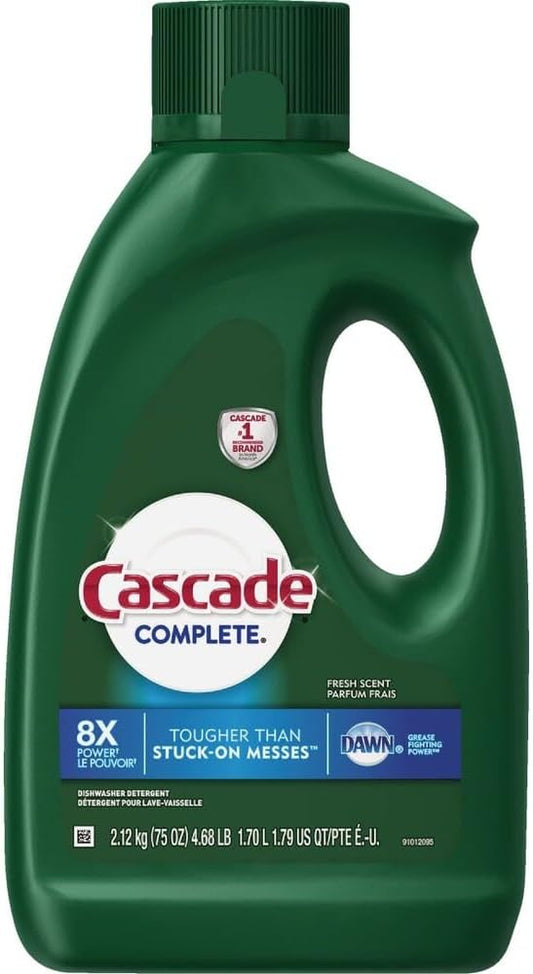 Cascade Complete Gel All-in-1 Dishwasher Detergent - 75 oz - Fresh