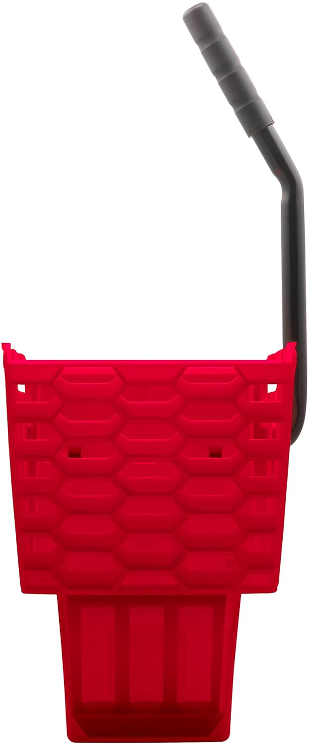 Carlisle FoodService Products Omnifit Mop Bucket with Side Press Wringer and Soiled Water Insert for Floor Cleaning, Kitchens, Restaurants, And Janitorial Use, Polypropylene (Pp), 35 Quarts, Yellow
