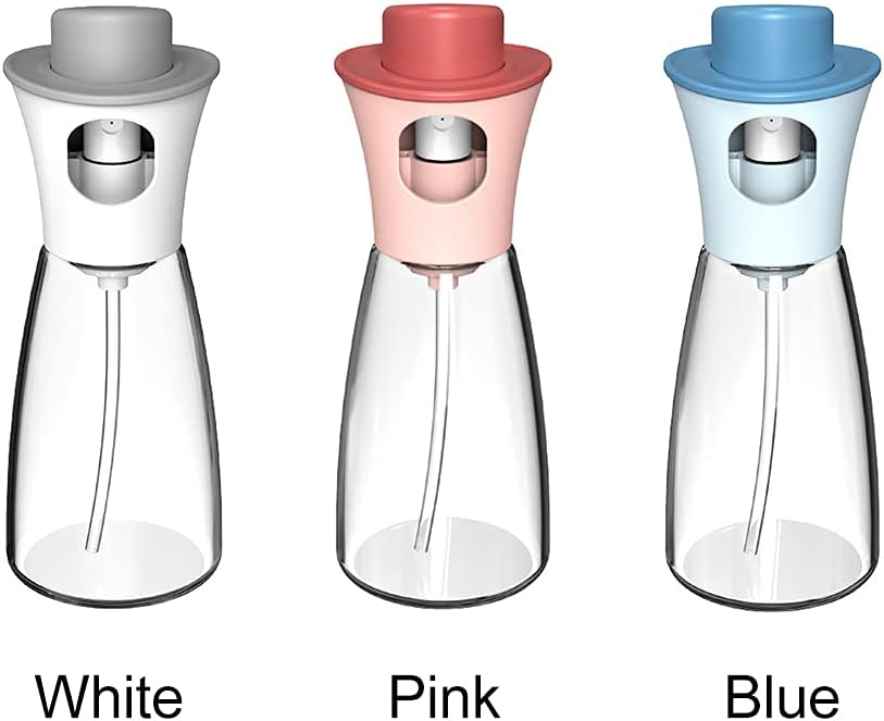 Oil Sprayer for Cooking, 180ml Glass Oil Dispenser Bottle Spray Lemon Juice Sprayer forSalad, Baking, Cleaning, Plants(blue)