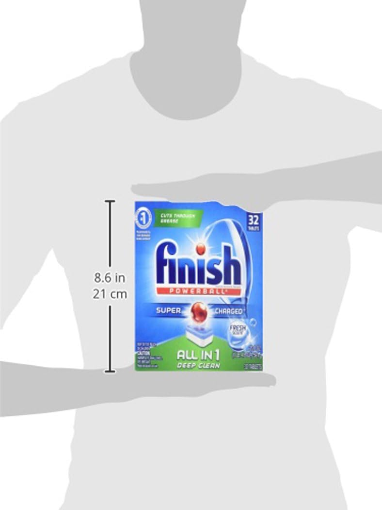 Finish - All in 1-38ct - Dishwasher Detergent - Powerball - Dishwashing Tablets - Dish Tabs - Deep Clean - Fresh Scent