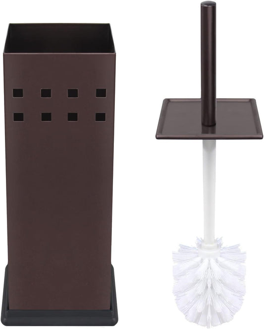 Blue Donuts Toilet Brush and Holder, Toilet Bowl Brush for Bathroom, Toilet Cleaner, Odor Free, Bronze
