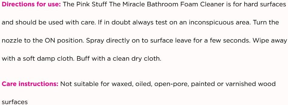 Stardrops - The Pink Stuff - Miracle Bathroom Foam Cleaner 750ml - Baths, Tiles, Soap Scum, Limescale, Streak Free
