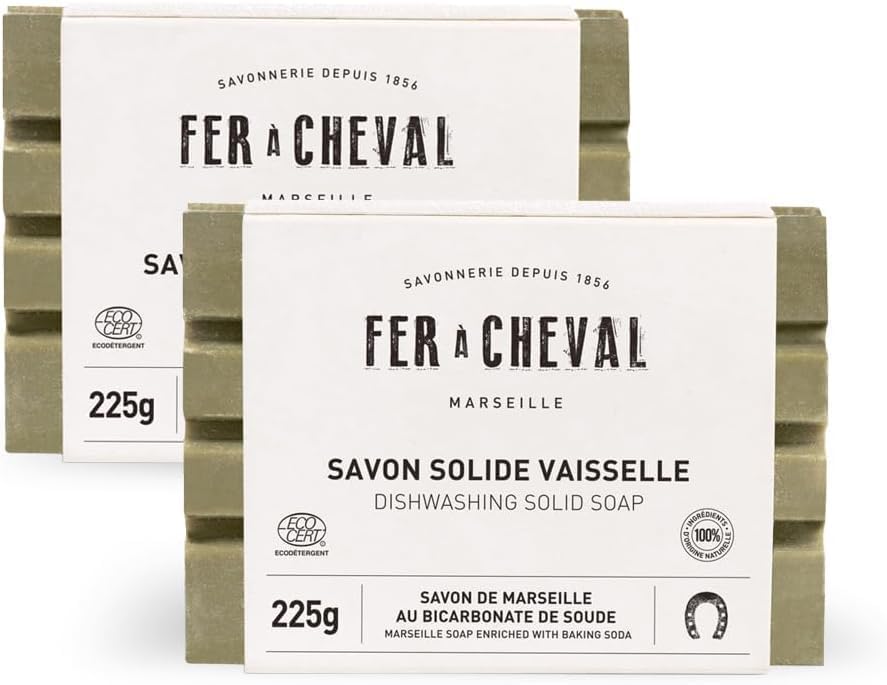 Fer à Cheval Marseille Dishwashing Soap, Olive Oil Based, Made in France - Liquid Dishwashing Soap, 500 ml/16.9 fl oz