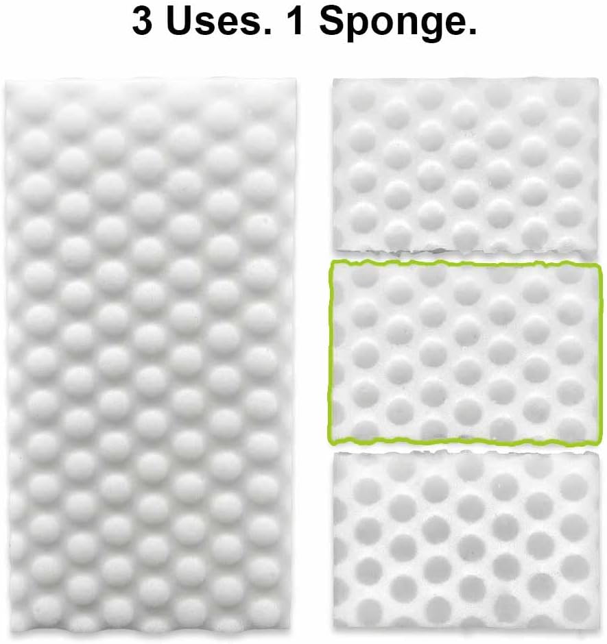 Heavy Duty Melamine Cleaning Sponge (2-Pack) – Multi-Surface Eraser Sponge, Breakable Power Blocks for Tough Stains, Grease & Scuffs, Kitchen, Bathroom, Walls & Deep Cleaning