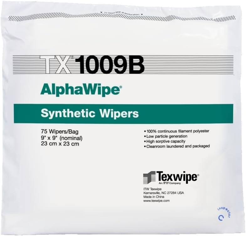 Texwipe TX1009B AlphaWipe 9" x 9" Polyester Cleanroom Wiper (Pack of 150)
