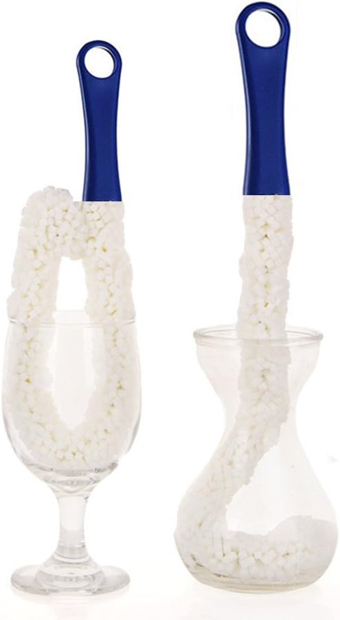 LJDJ Bottle Cleaning Brush - Set of 2 Flexible Bottle Scourer - Multi-Function Household Cleaning Tools for Cleaning of Wine Decanters, Goblets, Glasses, Cups