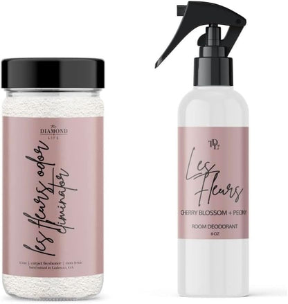 Home 'Noir Luxe' Sea Salt & Ozone Carpet Powder for Vacuuming,Upholstery Freshener with Room Spray Bundle, Air/Fabric/Linen Odor Eliminator, Pet Safe, Spring Cleaning
