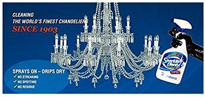 Sparkle Plenty Crystal Chandelier Cleaner Spray | Drip Dry | Home Cleaning Supplies | Crystal Cleaner | Fine Collectables Cleaner | Glass Cleaner | Figurine Cleaner | 32 fl oz