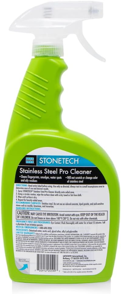 StoneTech® Stainless Steel Pro Cleaner, 24-Ounce (709mL), Spray Bottle
