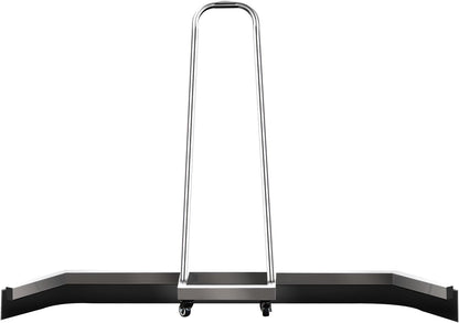 4.5FT Sport Tennis Court Squeegee Floor Squeegee Heavy Duty Commercial Squeegee for Floors with 2PCs EVA Foam Blade- Stainless Steel Silver
