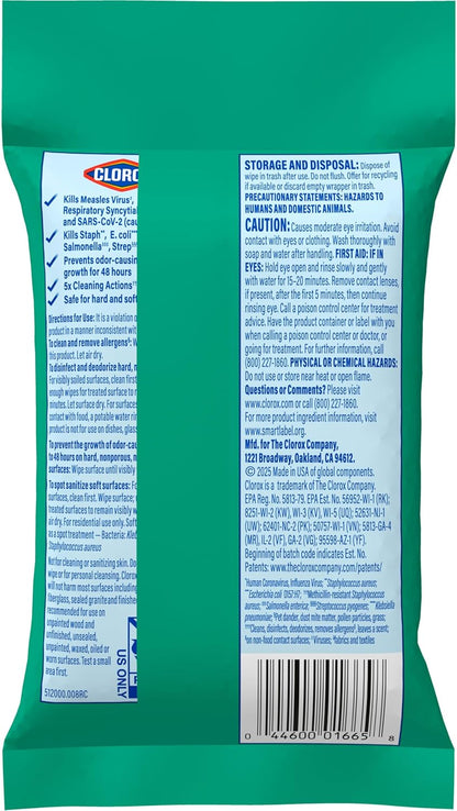 Disinfecting Cleaning Wipes To Go Pack, Bleach Free, Fresh Scent, 9 Count (Package May Vary)