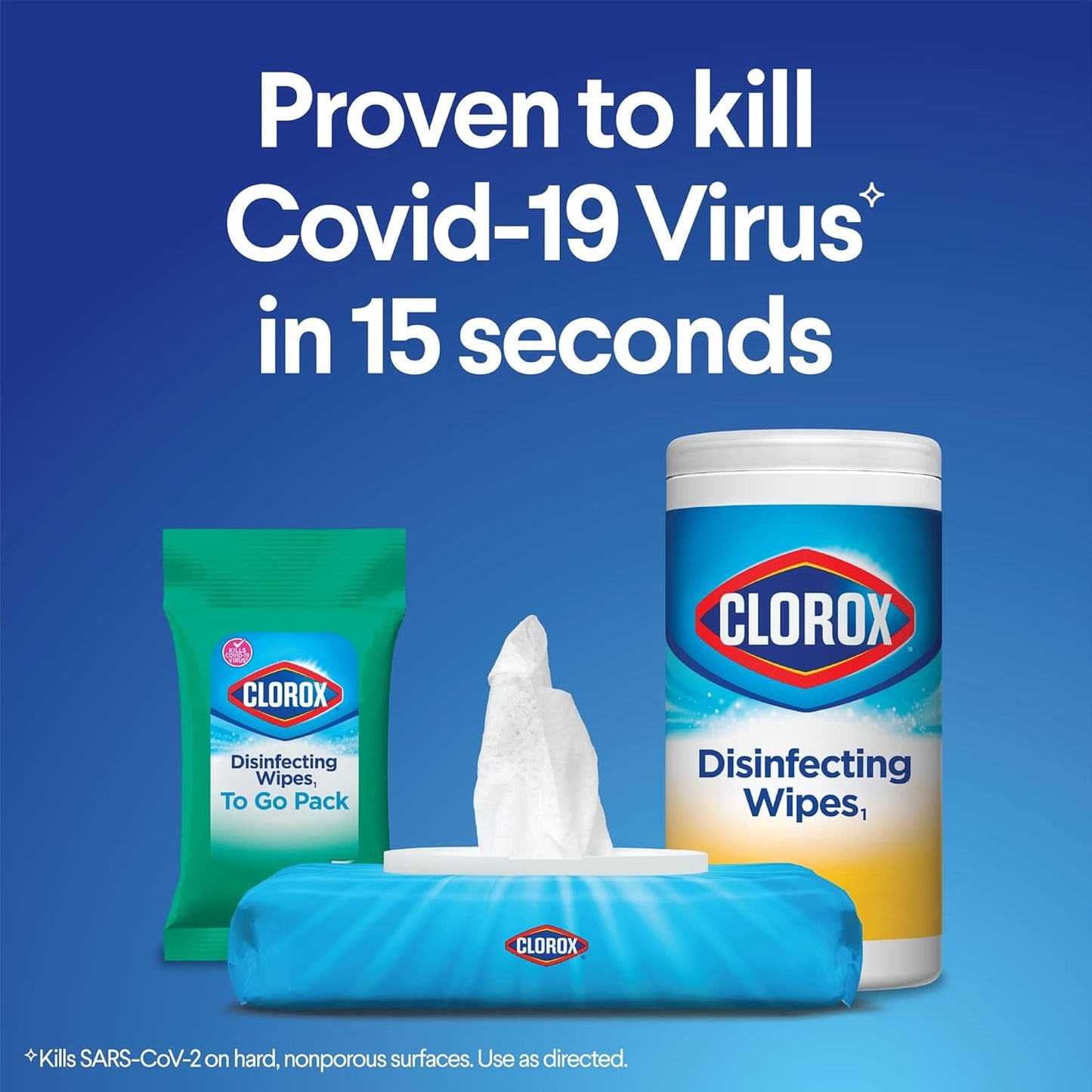 Disinfecting Cleaning Wipes To Go Pack, Bleach Free, Fresh Scent, 9 Count (Package May Vary)
