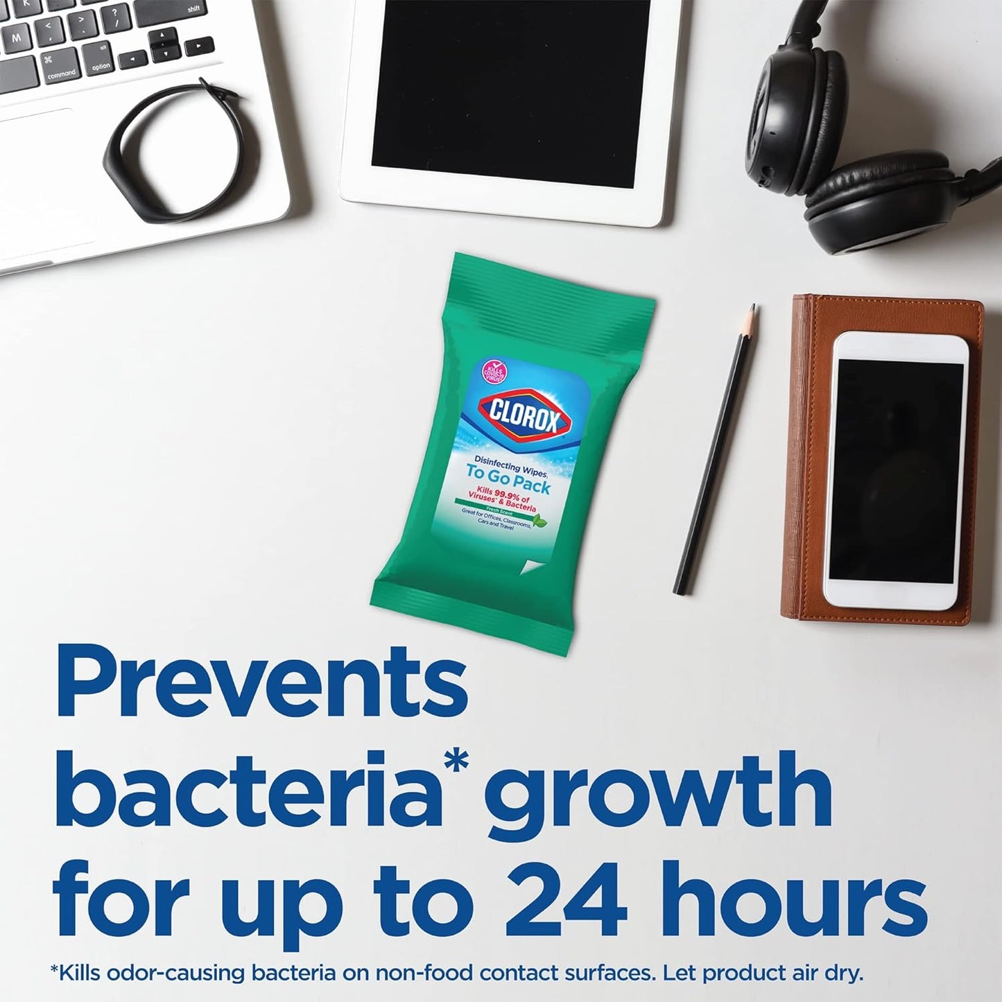 Disinfecting Cleaning Wipes To Go Pack, Bleach Free, Fresh Scent, 9 Count (Package May Vary)