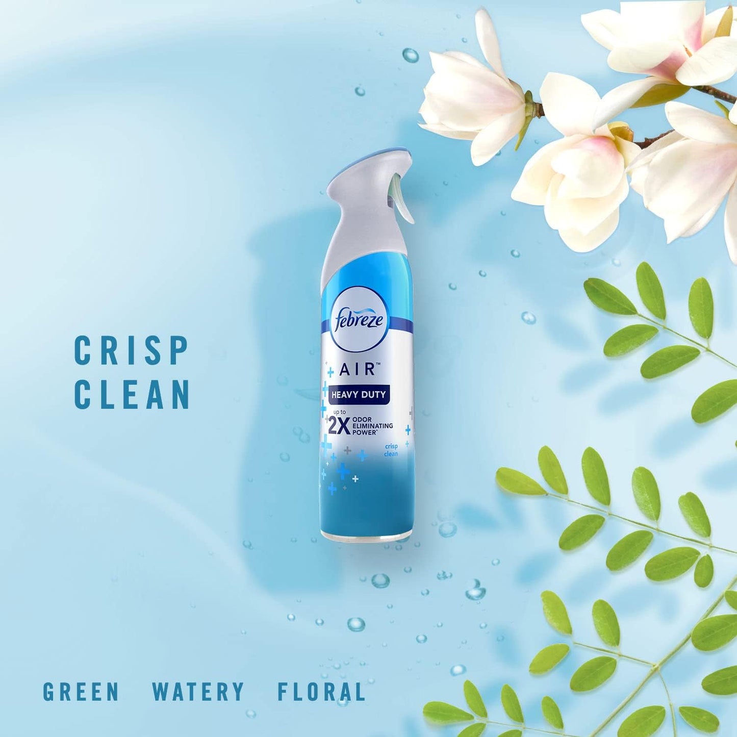Air Mist Air Freshener Spray, Odor-Fighting Room Spray, Air Fresheners for Home and Bathroom and Kitchen, Aerosol Can, Linen & Sky Scent, 8.8oz (Pack of 2)